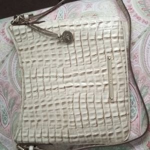 Brahmin -Jody Latte La Scala leather cross body bag.